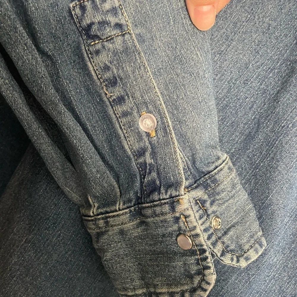 Vintage Levi's Blue Denim Casual Button Down Shirt Size XXL 100% Cotton